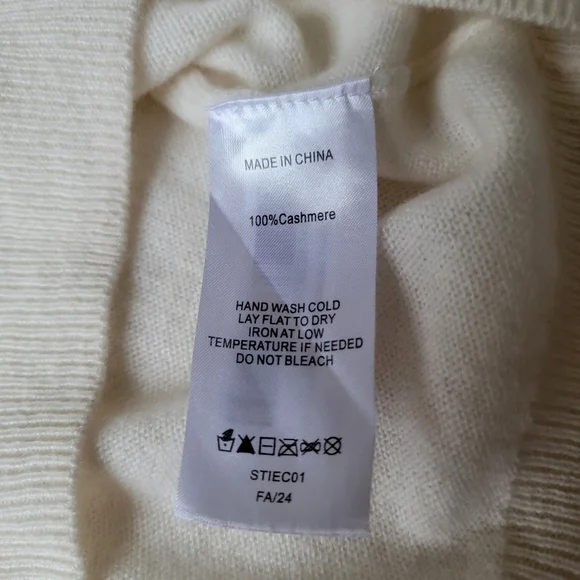 NWT Quince 100% Mongolian Cashmere Cloud Cocoon Tee, Ivory, S ☁️ - Picture 6 of 12